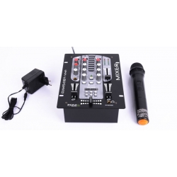 Mikser DJ Ibiza DJM150BT-mikrofon VHF+Bt