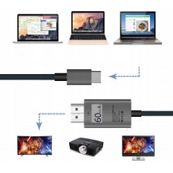 KABEL USB-C 3.1 TYP C DO HDMI 4K MHL HDCP NETFLIX