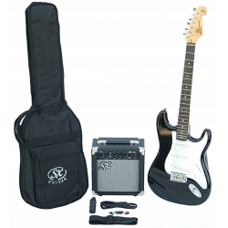 SX SE1-SK-BK Gitara elektryczna zestaw gitarowy
